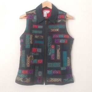 Coldwater Creek Patchwork Denim Vest